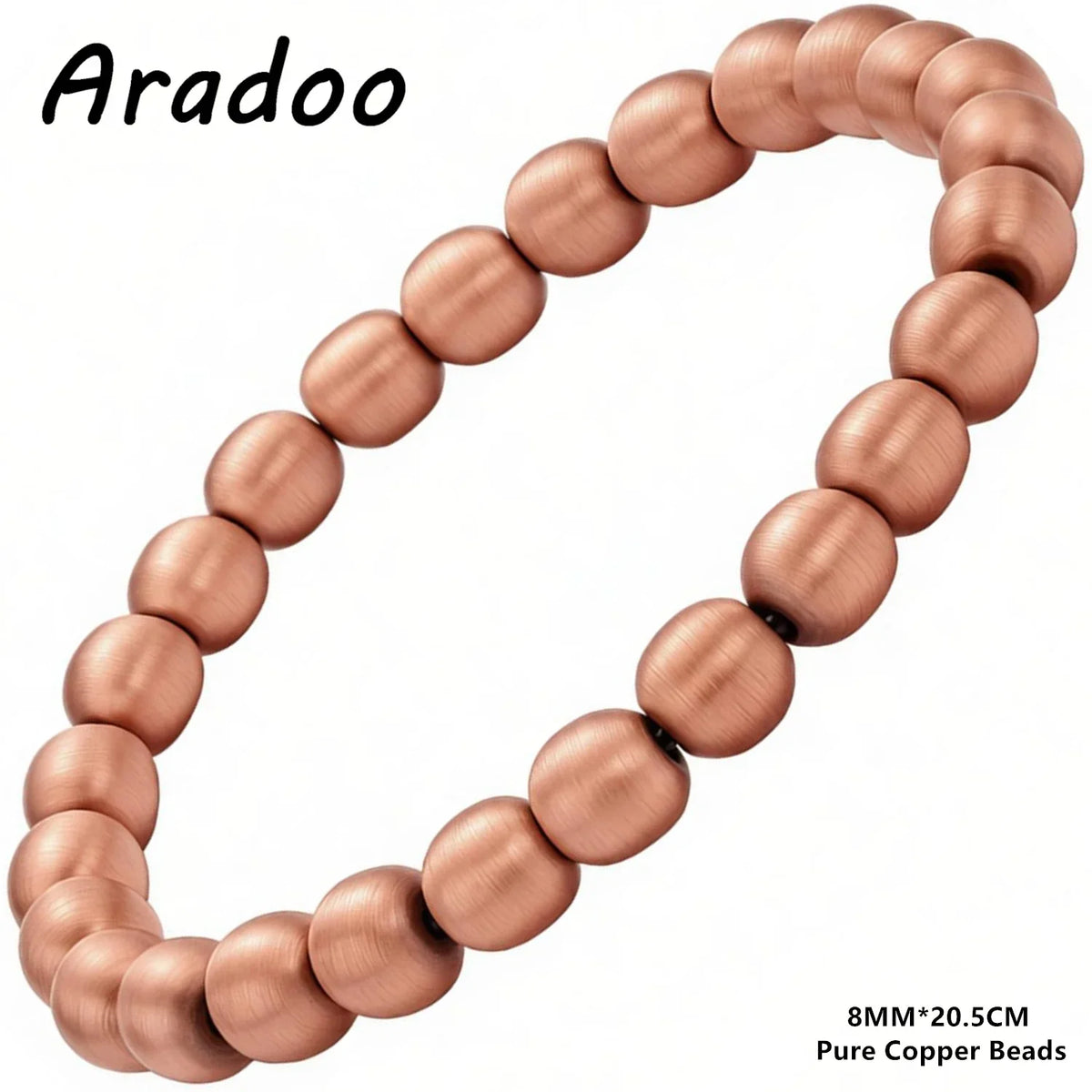 ARADOO Pure Copper Beaded Bracelet for Women Men Jewelry Gifts
