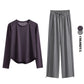 Women’s 2-Piece Tracksuit Loose Sports Top & Sweatpants Set