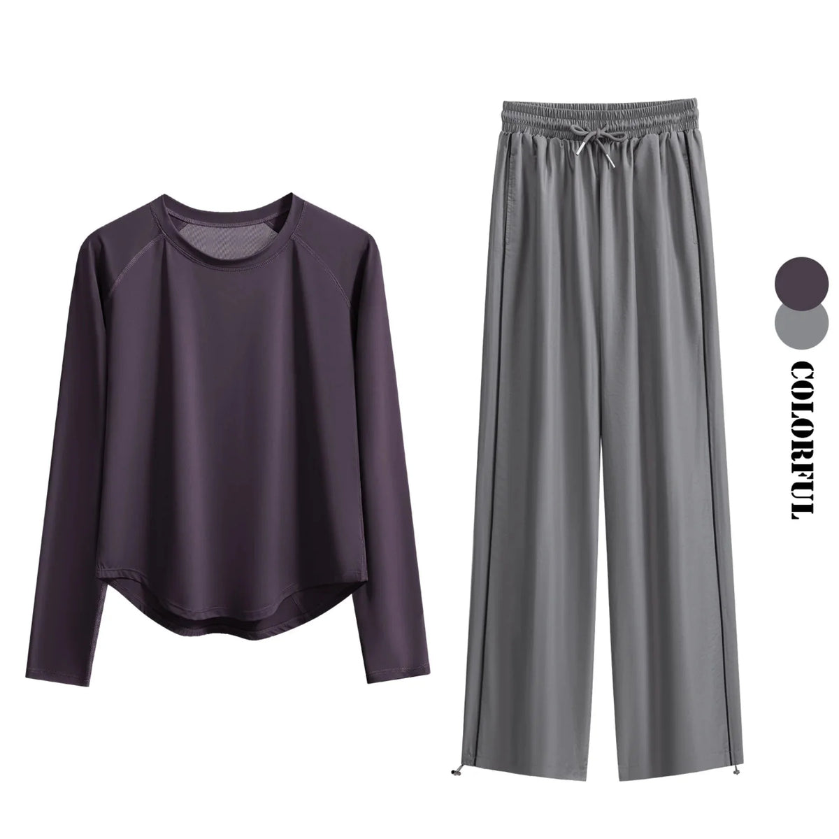 Women’s 2-Piece Tracksuit Loose Sports Top & Sweatpants Set
