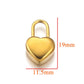 Gold Plated Heart Lock Key Pendant Set | 5pcs Stainless Steel Charms for DIY Jewelry