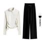 Women’s 2-Piece Yoga Set: Drawstring Top & Sweatpants