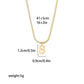 Gold Letter Initial Pendant Necklace | Stainless Steel Snake Chain Jewelry for Women