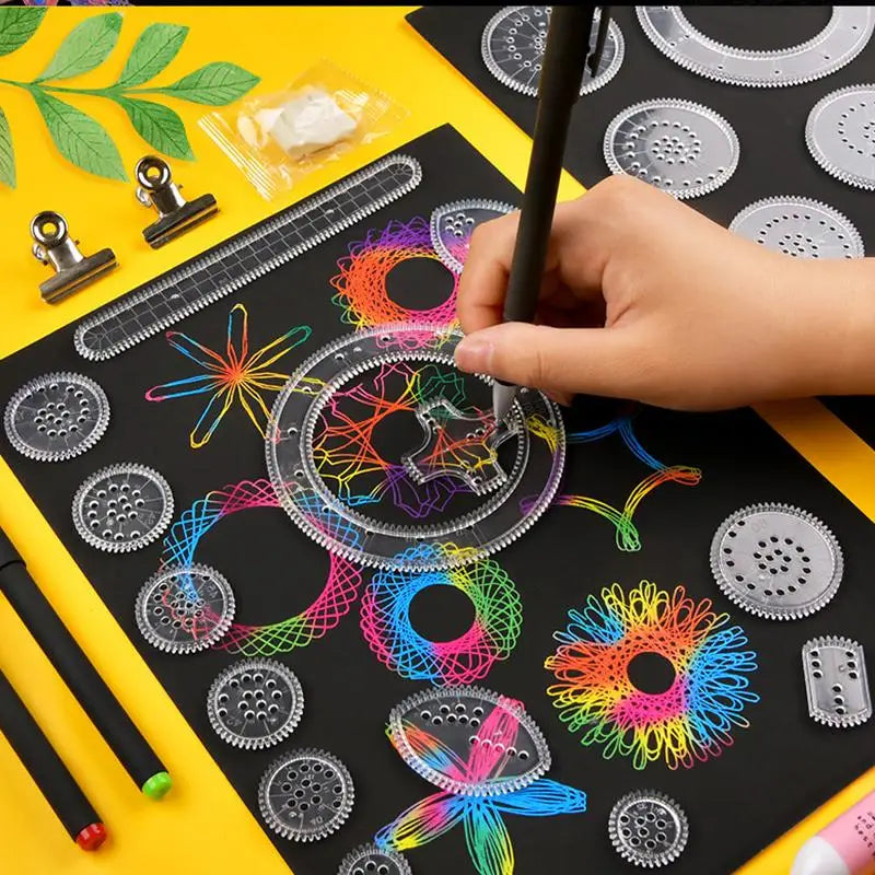22pcs Drawing Toys Set | Geometric Ruler Mathematical Roulette Drawing Tools