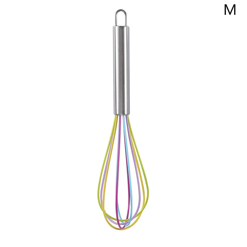 Stainless Steel Balloon Wire Silicone Whisk | Manual Egg Beater Mixer