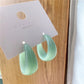C-Shape Resin Hoop Earrings | Colorful Geometric Acrylic Jewelry for Women