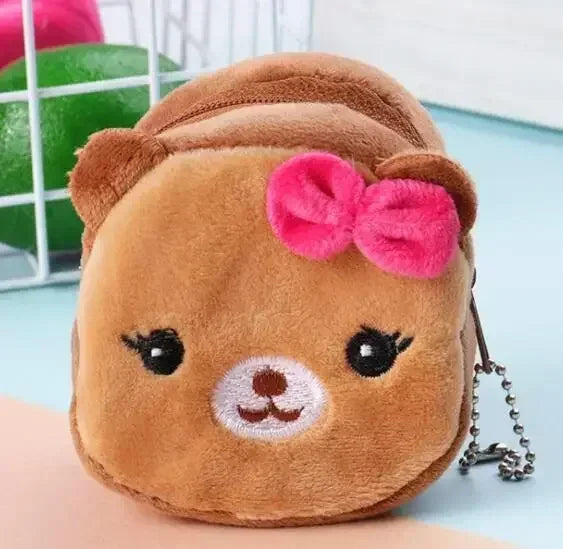 Cartoon Cute Pig Animal Coin Purse | Kawaii Soft Plush Zipper Wallet for Kids