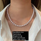 Rose Purple Pearl Bead Choker Necklace | Elegant Korean Jewelry for Women