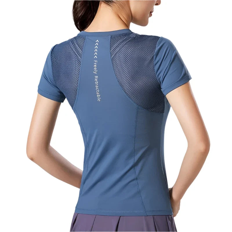 Reflective Quick Dry Yoga T Shirt for Women