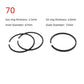 3pcs Piston Rings Set for Air Compressor | Pneumatic Cylinder Replacement Kit