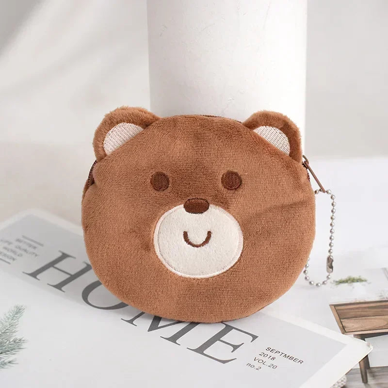 Cartoon Cute Pig Animal Coin Purse | Kawaii Soft Plush Zipper Wallet for Kids
