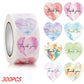 Heart Thank You Stickers | Floral Decorative Sealing Stickers for Wedding Gift Packaging and Small Business Supplies