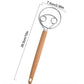 10 Inch Wood Handle Danish Dough Whisk | Stainless Steel Hand Blender for Bread and Batter