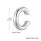 Stainless Steel C-Shaped Ear Clip | Punk Fake Piercing Ear Cuff for Women