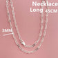 45-60cm Paper Clip Necklace | 925 Sterling Silver Fine Jewelry for Unisex
