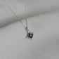 VOQ Silver Square Pendant Necklace | Fashion Gift for Women