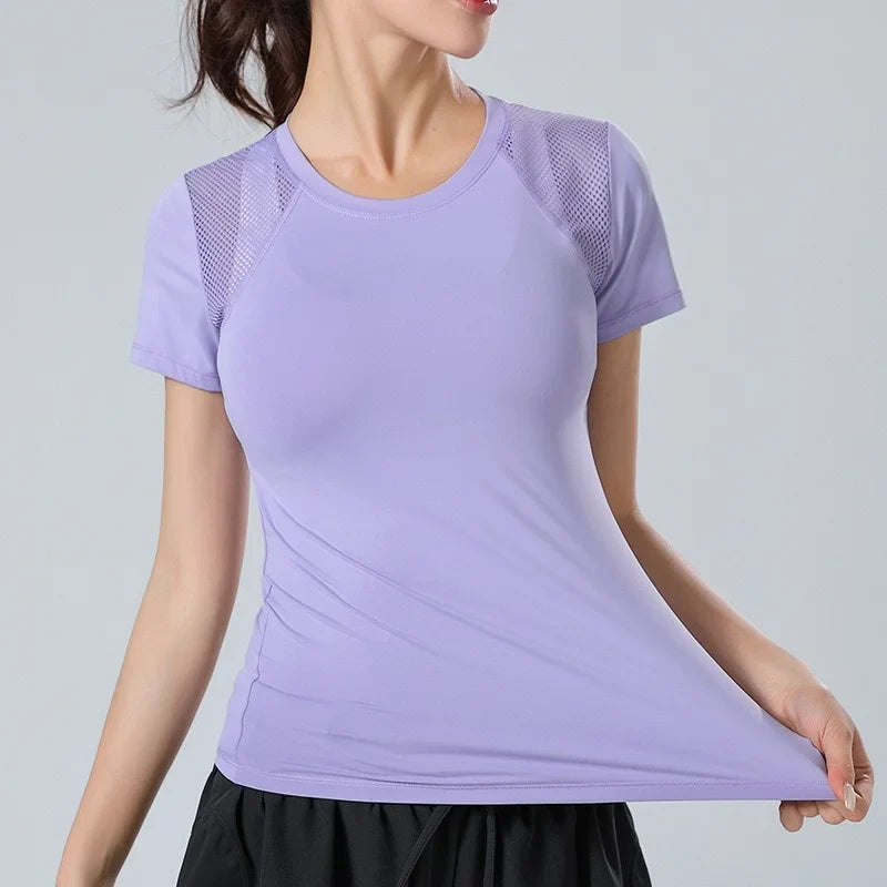 Reflective Quick Dry Yoga T Shirt for Women