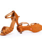 Gold Silver Woman Latin Dance Shoes With Rhinestone Buckle Jazz Salsa Dance Shoes For Ladies Girls Suede Soft Sole 5/7cm Heel
