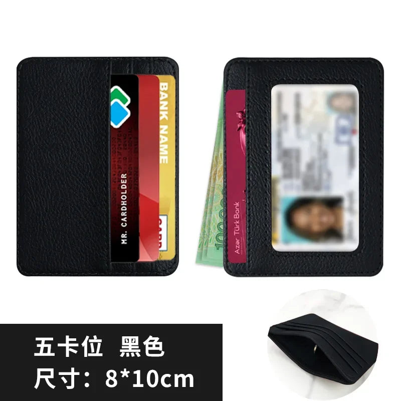 Thin PU Leather Mini Wallet | Slim Bank Credit Card Holder for Men
