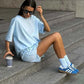 Women's Cotton Two-Piece Short Set Tracksuit