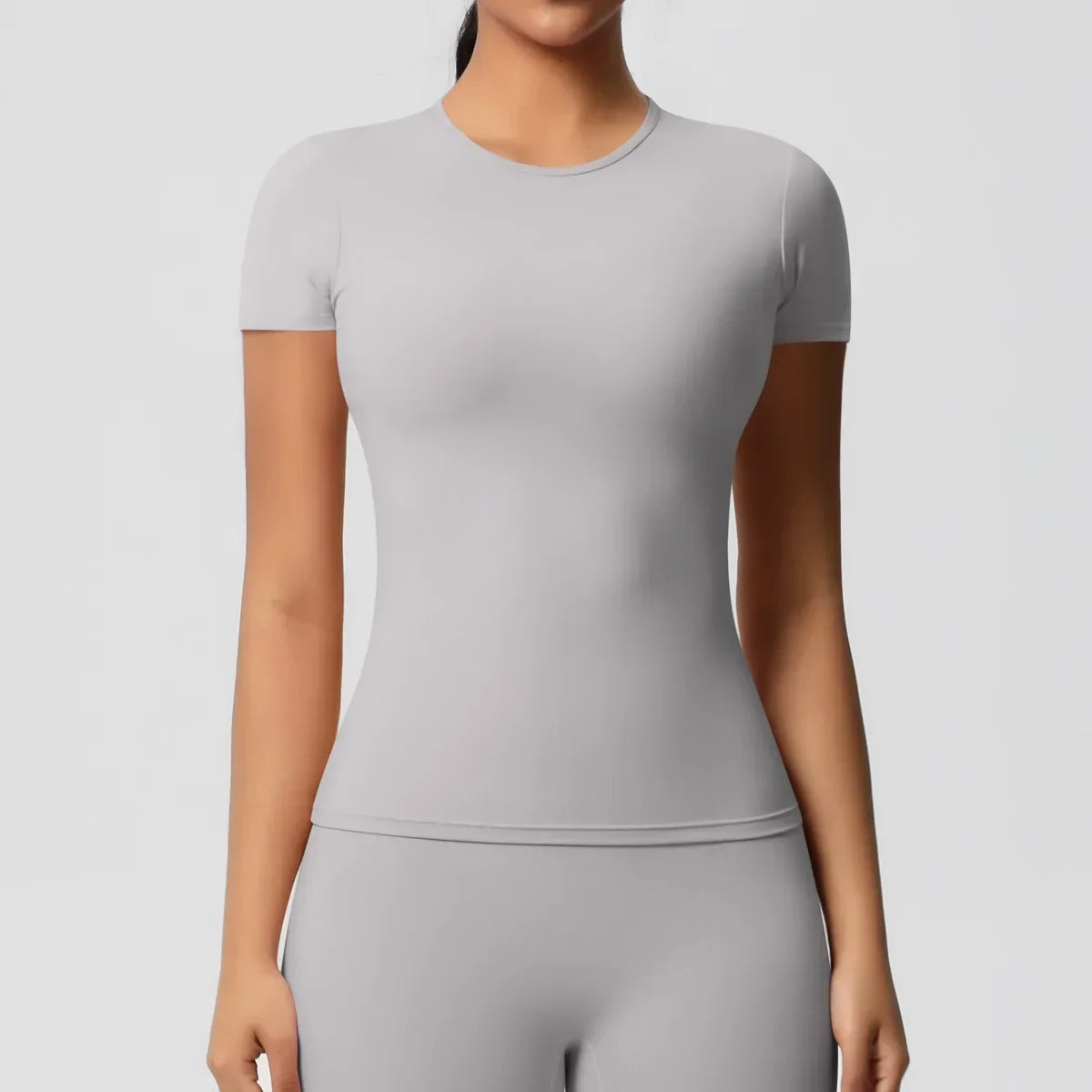 Women’s Solid Compression Gym & Yoga T-Shirt