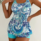 Women's Paisley Leaf Print Two-Piece Swimsuit