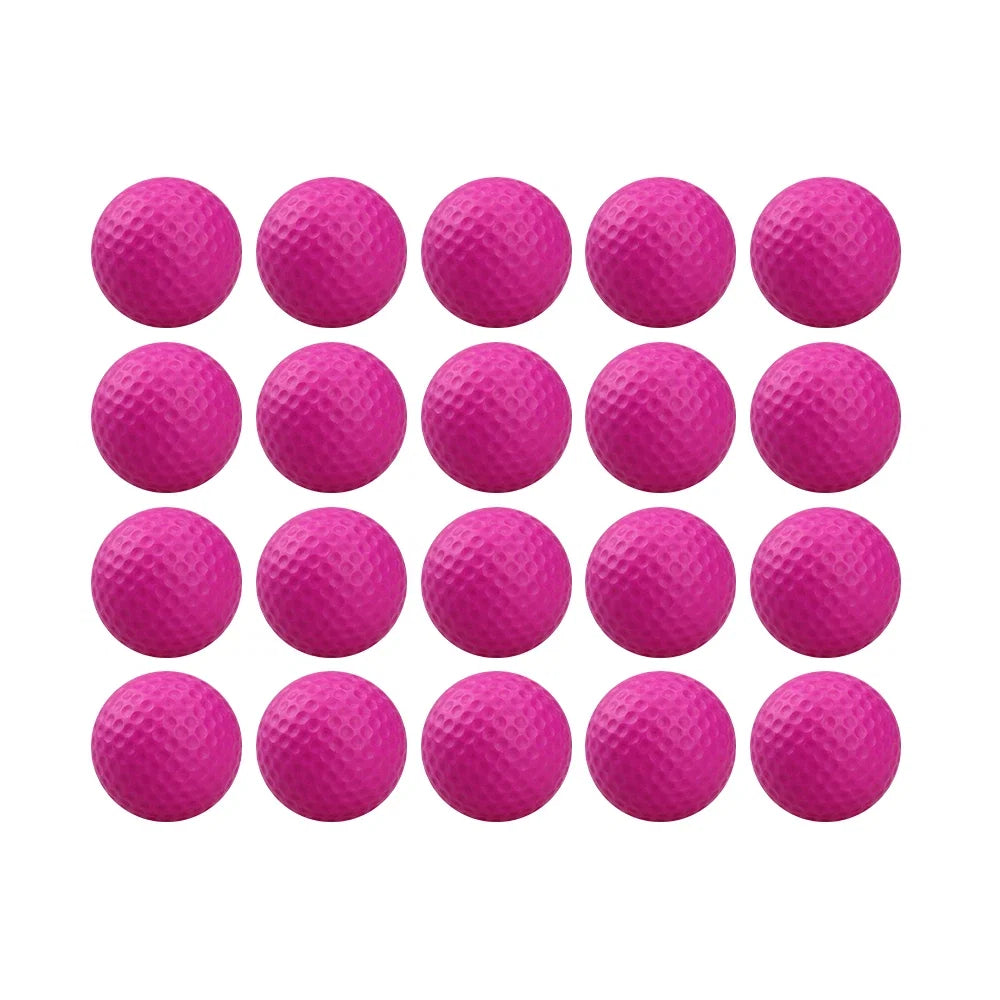 20 Pcs Color Sponge Indoor Practice PU Foam Golf Balls