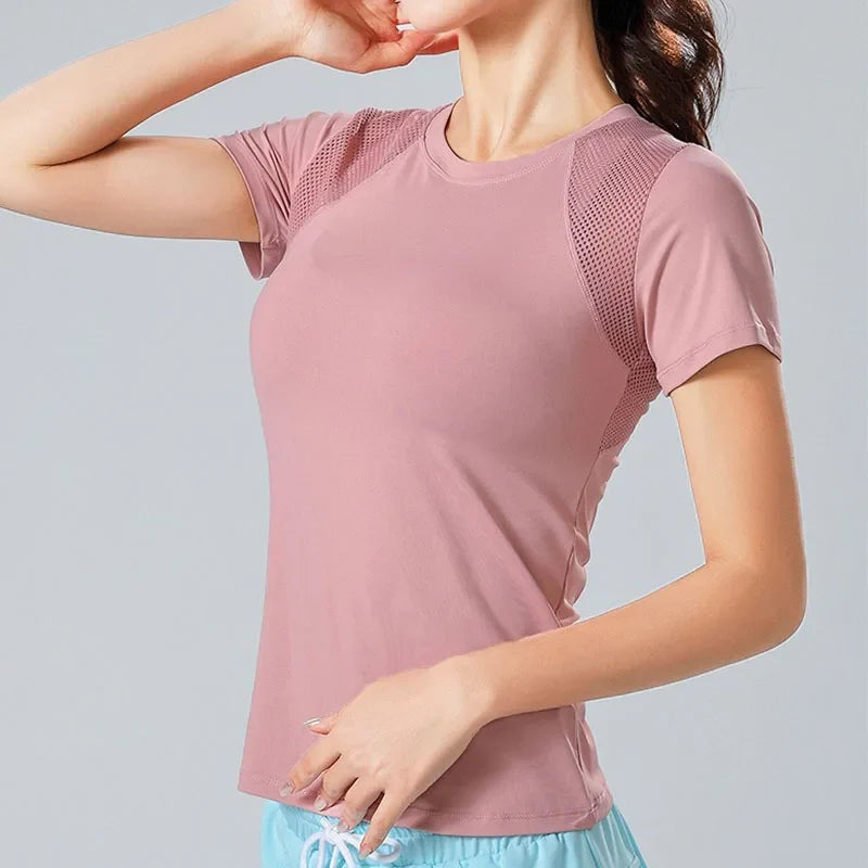 Reflective Quick Dry Yoga T Shirt for Women