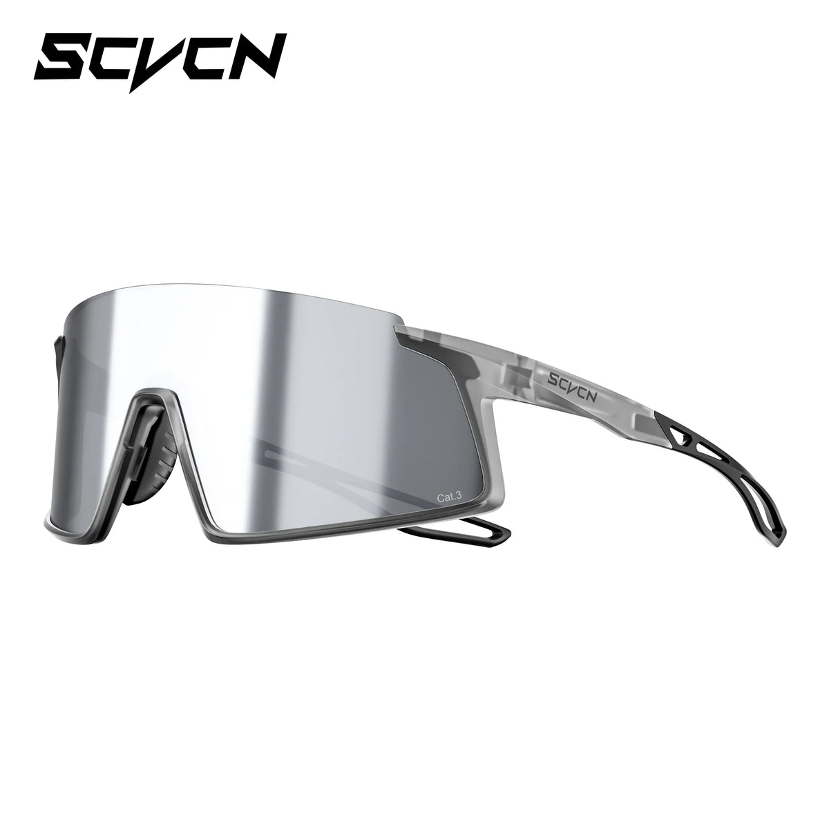 SCVCN Men Women Outdoor Sports Photochromic Running Casual Goggles MTB Bike Glasses UV400 Hiking Eyewear Cycling Sunglasses