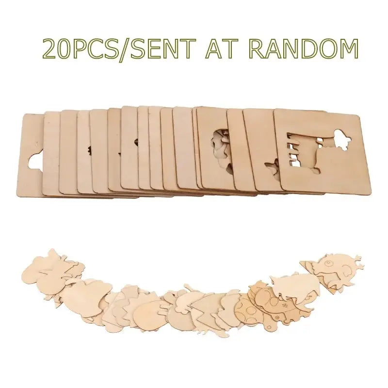 Wooden Drawing Stencils for Kids | Montessori Learning Toy Set