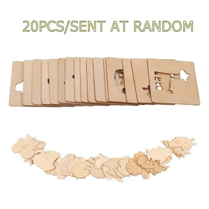 Wooden Drawing Stencils for Kids | Montessori Learning Toy Set