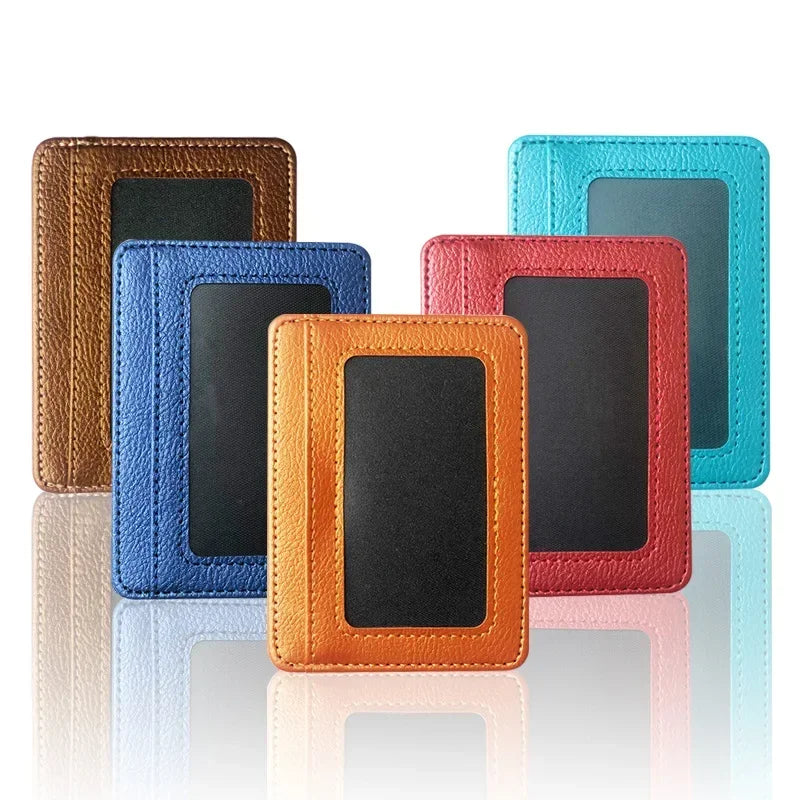 Thin PU Leather Mini Wallet | Slim Bank Credit Card Holder for Men