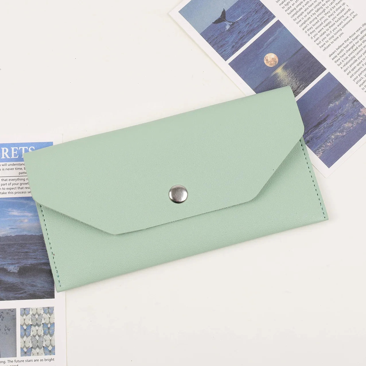 Envelope Coin Money Holder Wallet | PU Leather Classic Fashion Purse for Women