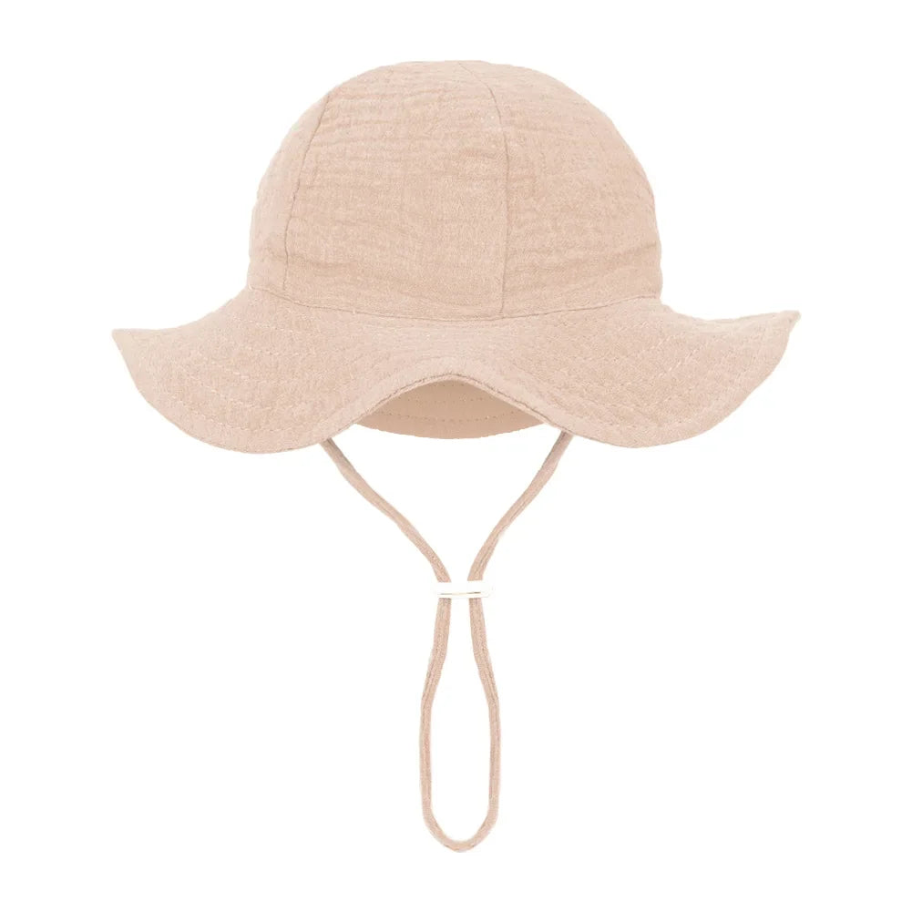 Baby Cotton Bucket Hat | Unisex Sun Protection Hat for Infants 3-12 Months