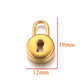 Gold Plated Heart Lock Key Pendant Set | 5pcs Stainless Steel Charms for DIY Jewelry