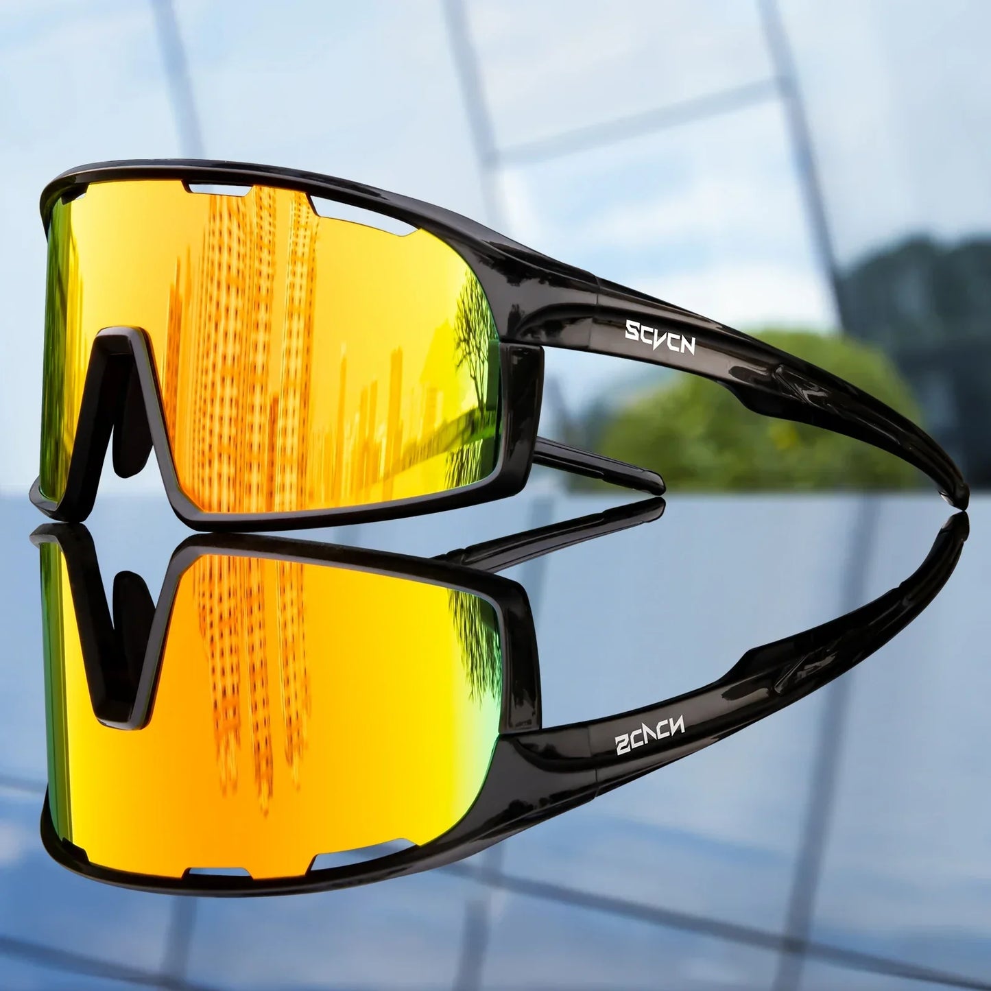 SCVCN Sports Photochromic Sunglasses Men Outdoor Bicycle Cycling Glasses Women Driving Bike Eyewear UV400 Climbing Goggles