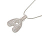 Silver Bubble Initial Letter Necklace | Customizable 26 Letters Pendant Jewelry for Women