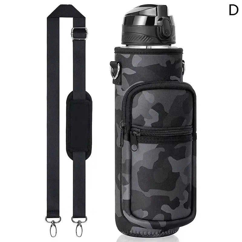 Water Bottle Sleeve with Phone Pouch & Strap | Outdoor Bag