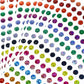 1760 Color Coded Labels Laser Shiny Dot Stickers | 1/4 Inch 16 Color Office Labels