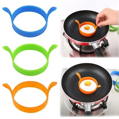 3Pcs Silicone Egg Rings for Breakfast | Food Grade Frying Molds