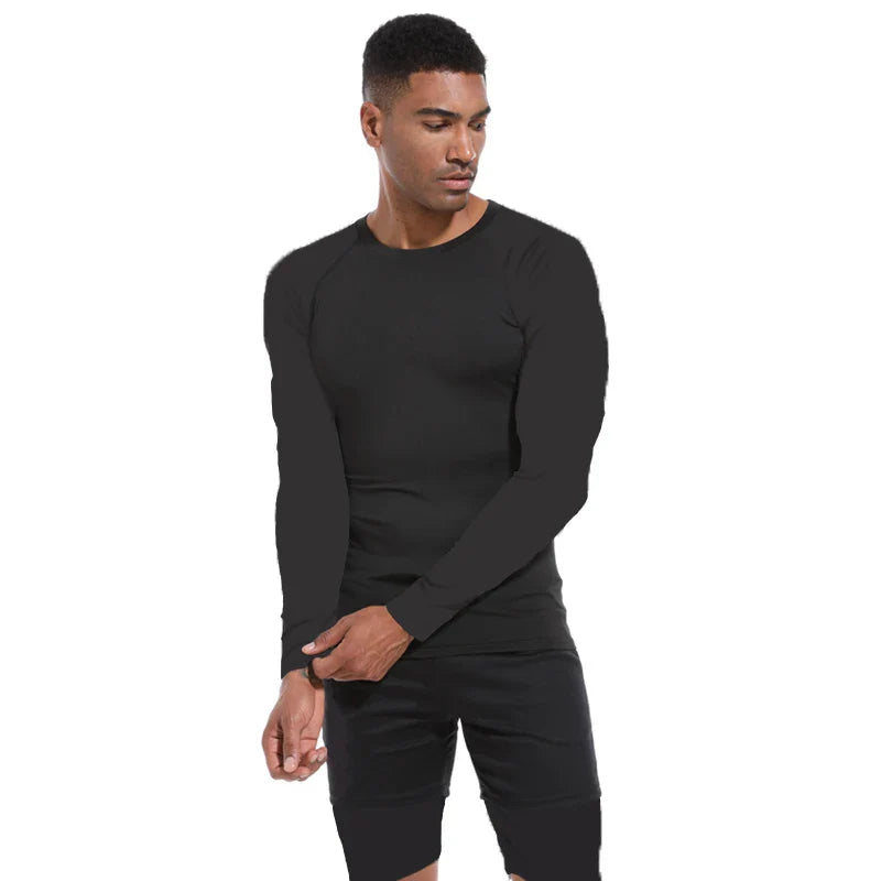 Men’s Long Sleeve Fitness Tee – Spring & Autumn Training Shirt