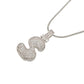 Silver Bubble Initial Letter Necklace | Customizable 26 Letters Pendant Jewelry for Women