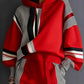 Plus Size Striped Sweatshirt & Pants Set