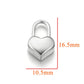 Gold Plated Heart Lock Key Pendant Set | 5pcs Stainless Steel Charms for DIY Jewelry