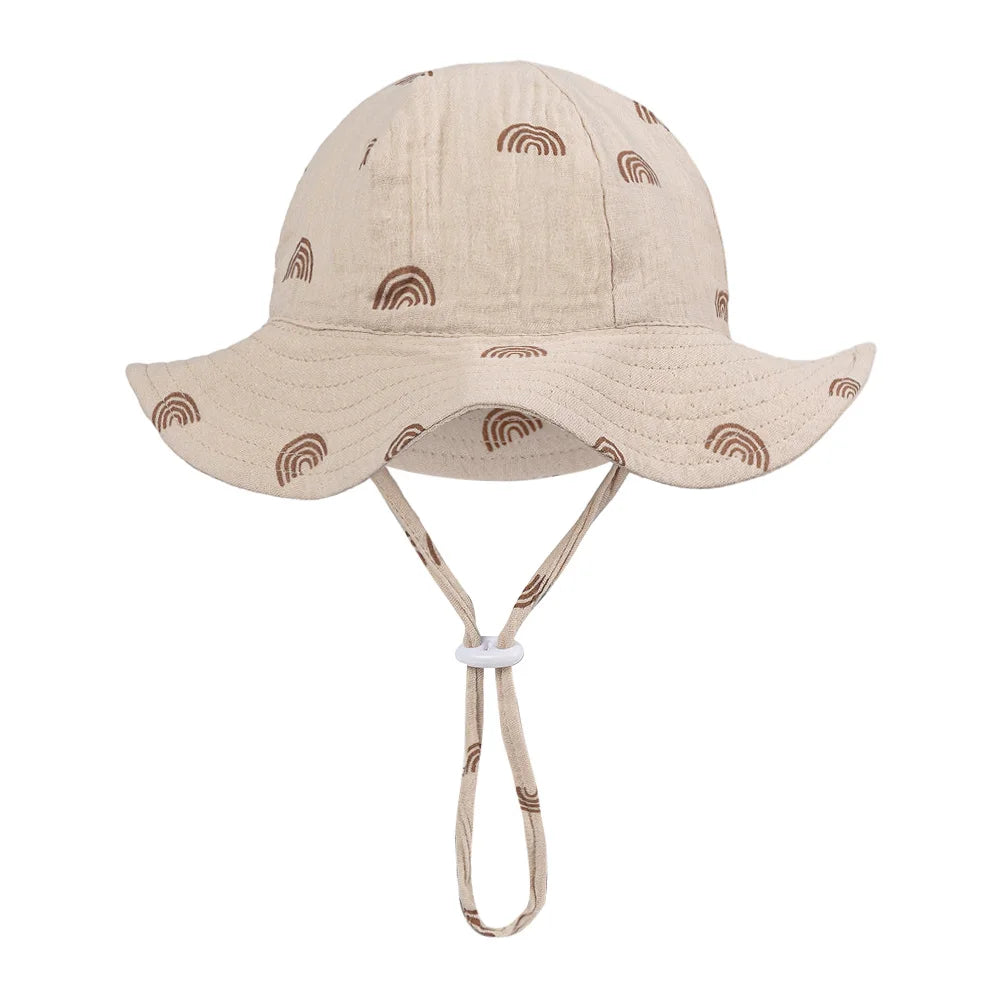 Baby Cotton Bucket Hat | Unisex Sun Protection Hat for Infants 3-12 Months