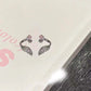 Silver Wing Stud Earrings | Crystal Rhinestone Pierced Earrings for Women