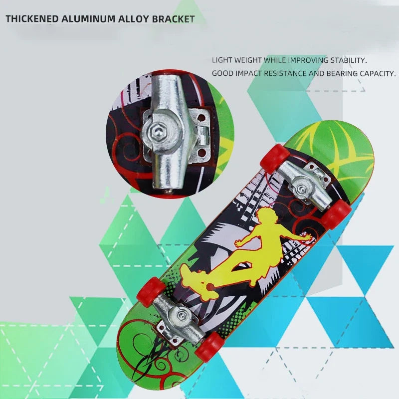5Pcs Mini Finger Skateboard Set | Kids Tabletop Toy with Alloy Trucks