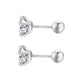 Stainless Steel Titanium Tragus Stud Earrings | 4 Prong Zircon Crystal Cartilage Jewelry