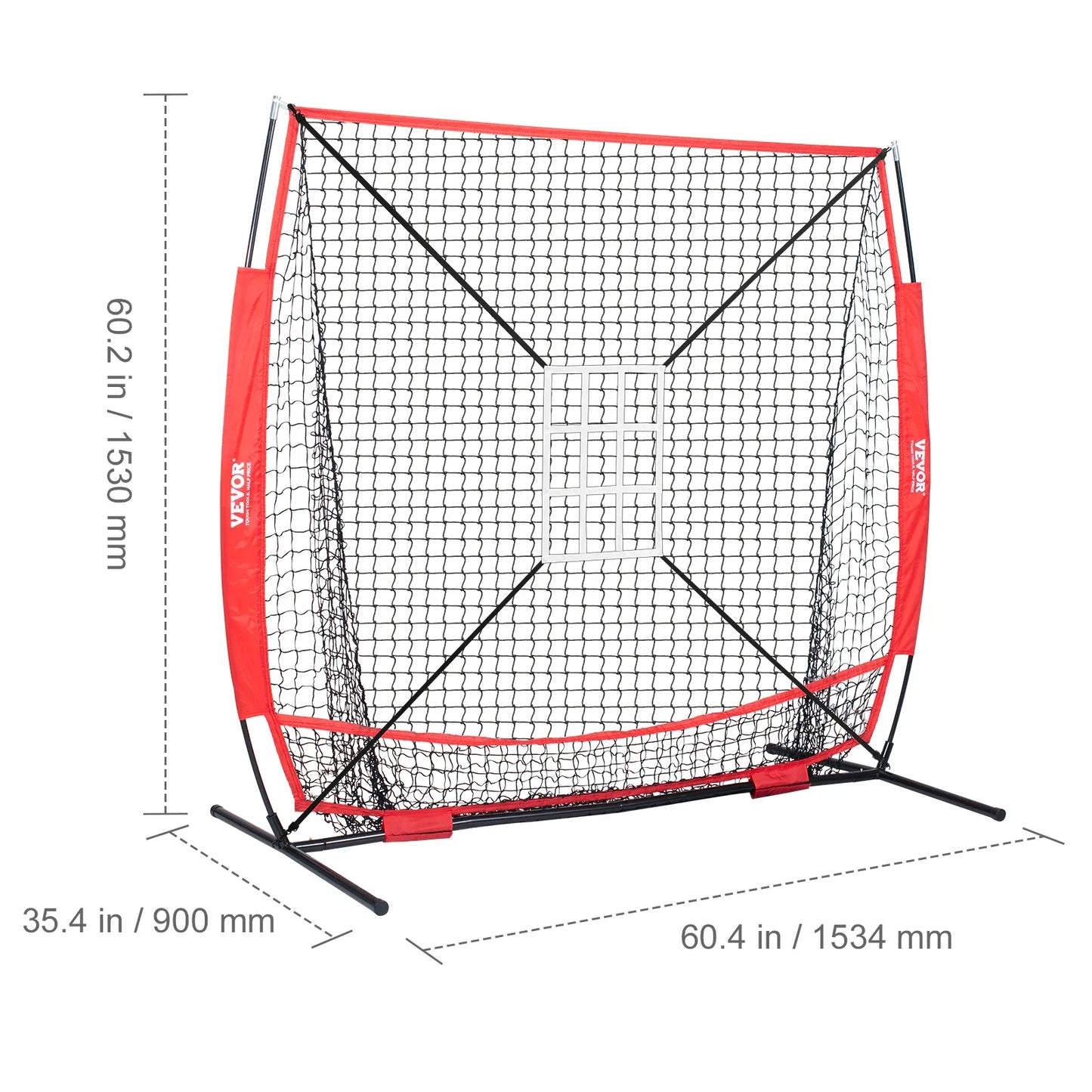 Perfect Your Game  5x5 ft Portable Baseball & Softball Practice Net