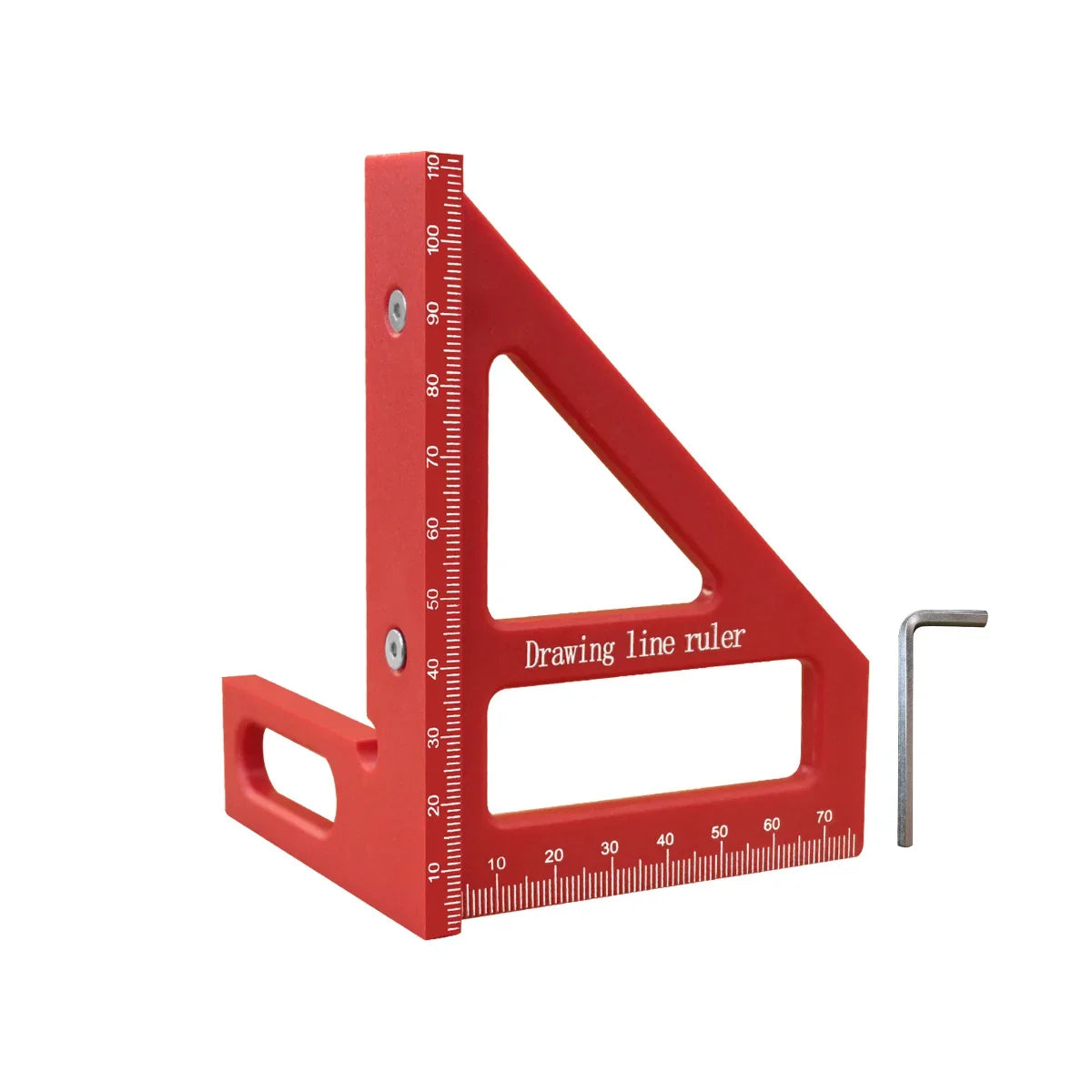 Multi-Angle Measuring Ruler | 45/90 Degree Plastic Carpenter Square & Miter Triangle Tool for Woodworking