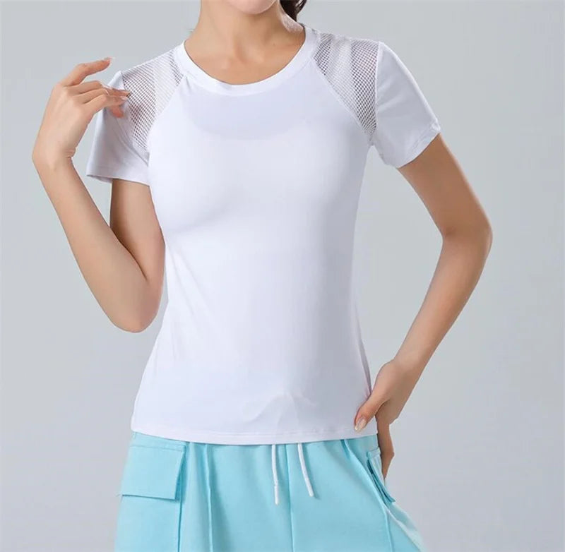 Reflective Quick Dry Yoga T Shirt for Women